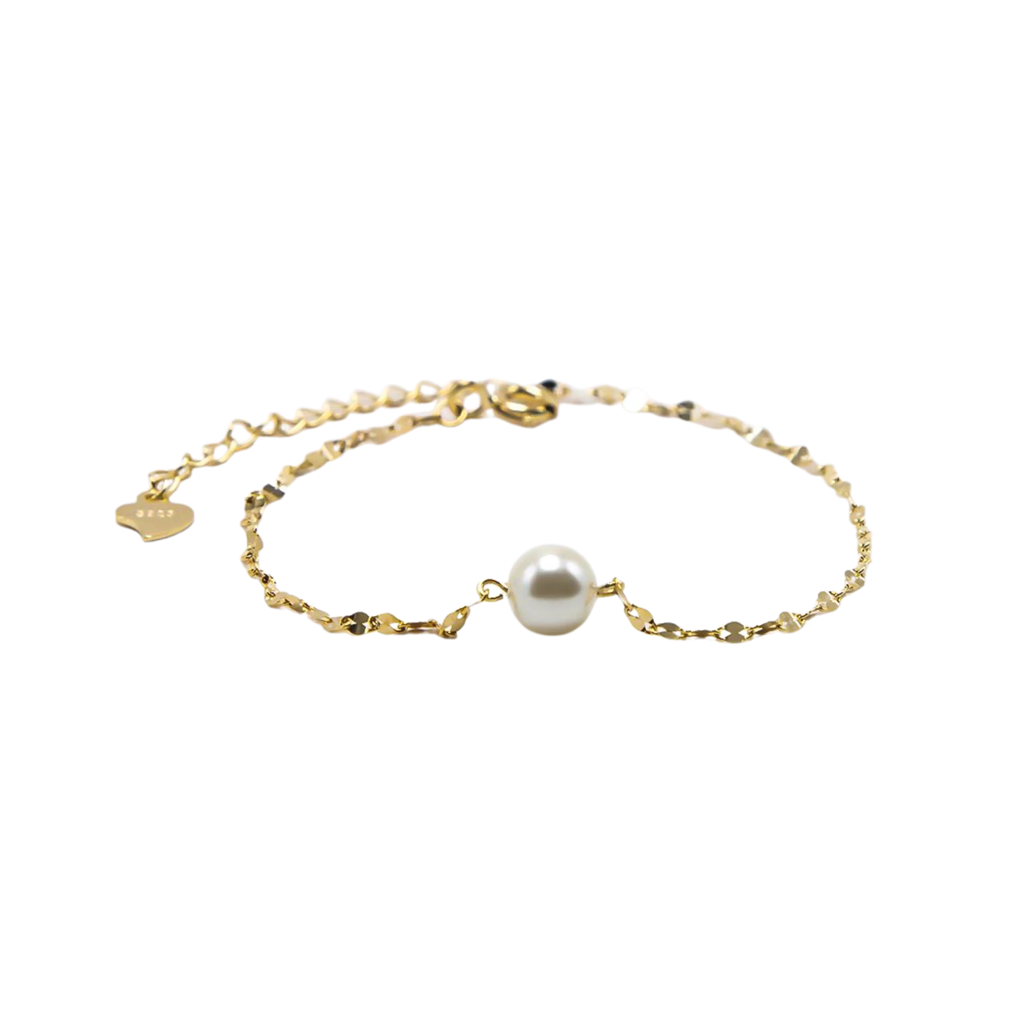 Arabella | Delicate Pearl Flat-Link Bracelet - LB BOUTIQ