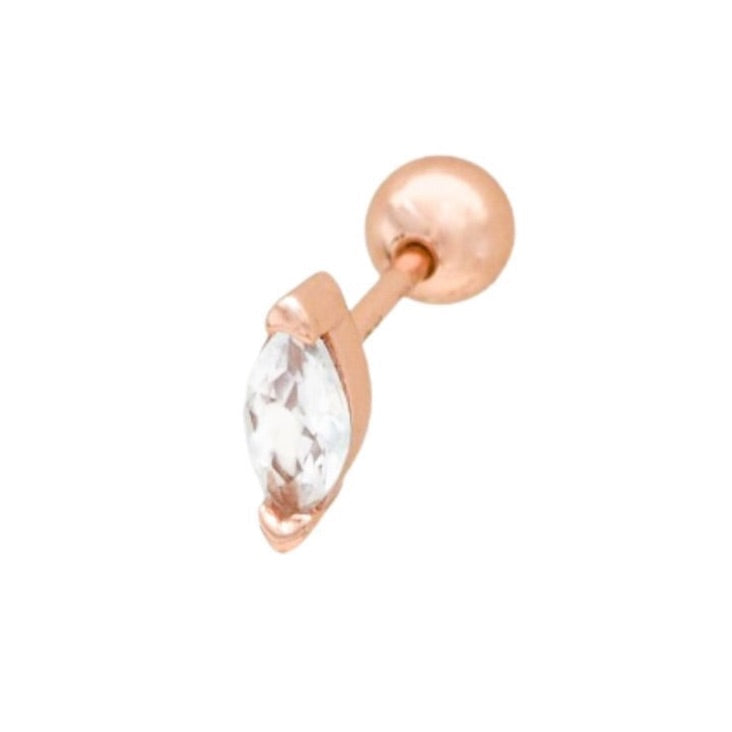 Hadley | Mini Marquise Barbell Earring - LB BOUTIQ