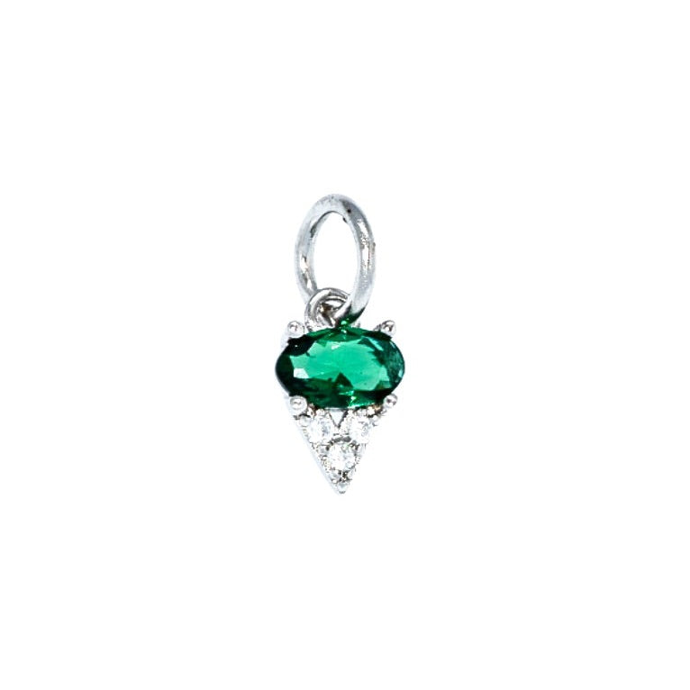 Kezia | Micro Emerald Green Huggie Hoop Earring Charm - LB BOUTIQ