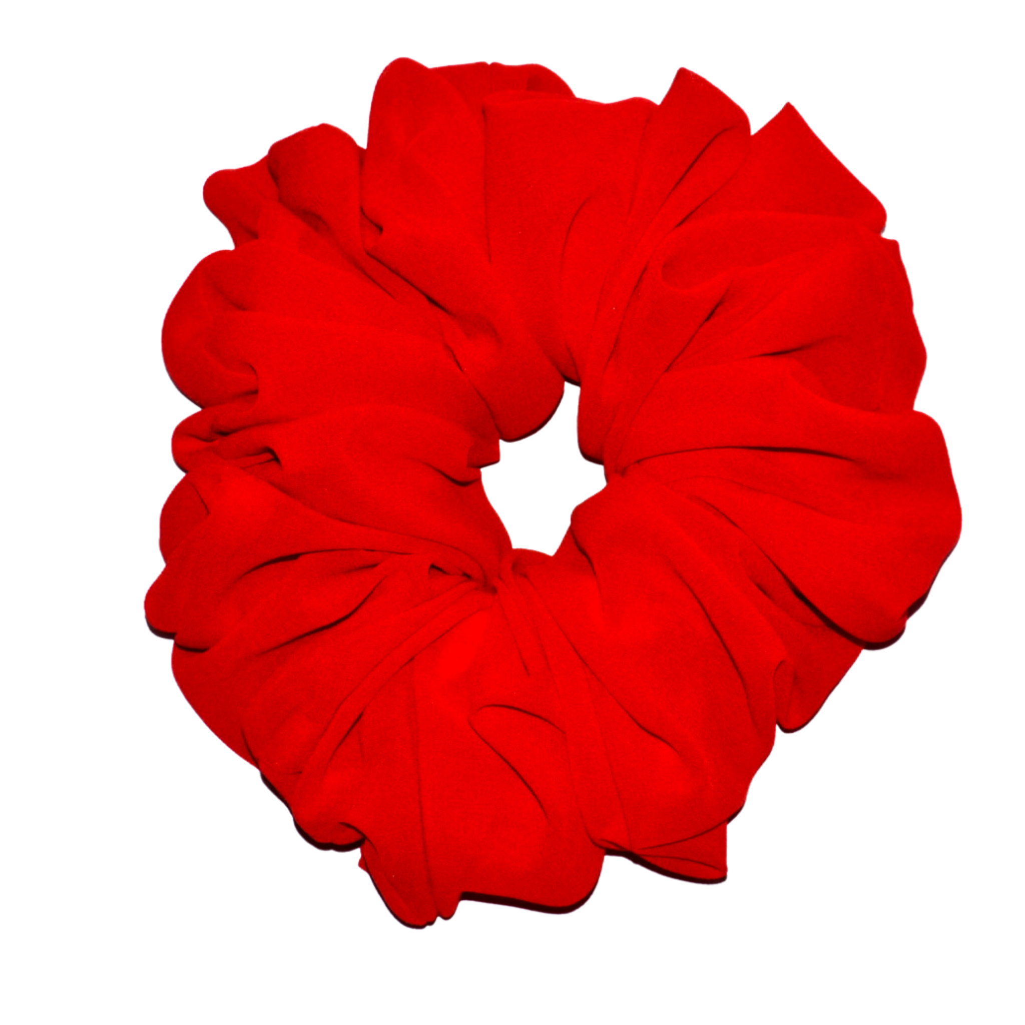 Scarlet Red | King-Size Chiffon Scrunchie - LB BOUTIQ