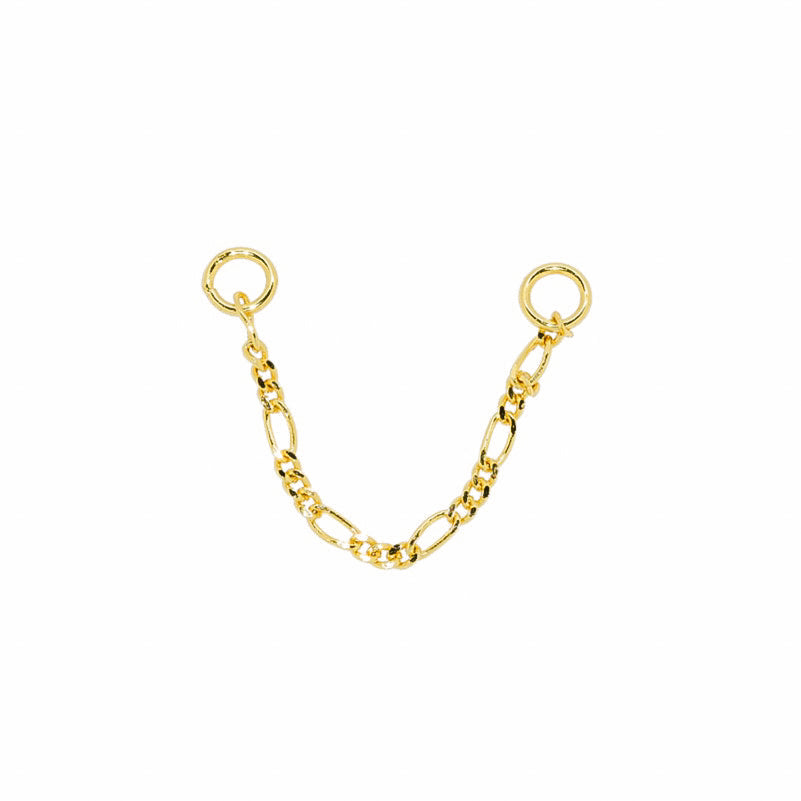 Zeruiah | Dangle Drop Figaro Chain Huggie Hoop Earring Charm - LB BOUTIQ